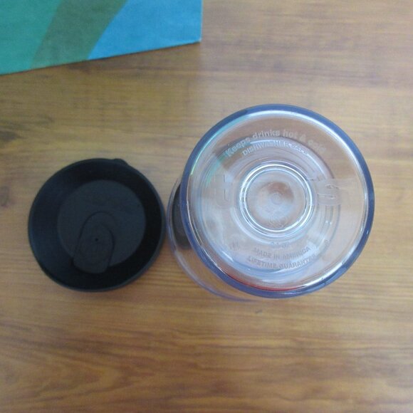 Tervis 24oz Tumbler Multi-Colored Embroidered Chameleon Gecko w/ Black Lid NEW - Picture 5 of 6